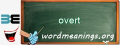 WordMeaning blackboard for overt